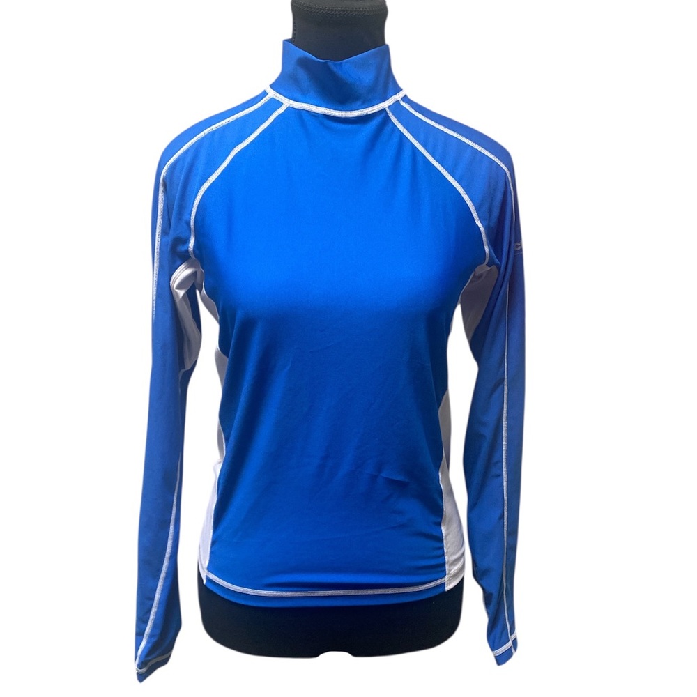 AcrivSkinz Women's Blue Long Sleeve Swimming Top GUC XS